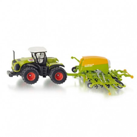 Siku 1826- Claas Xerion tractor met zaaimachine 1:87
