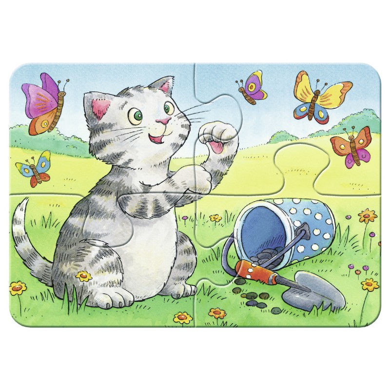 Schattige Huisdieren 2+4+6+8 stukjes Ravensburger: My First Puzzles