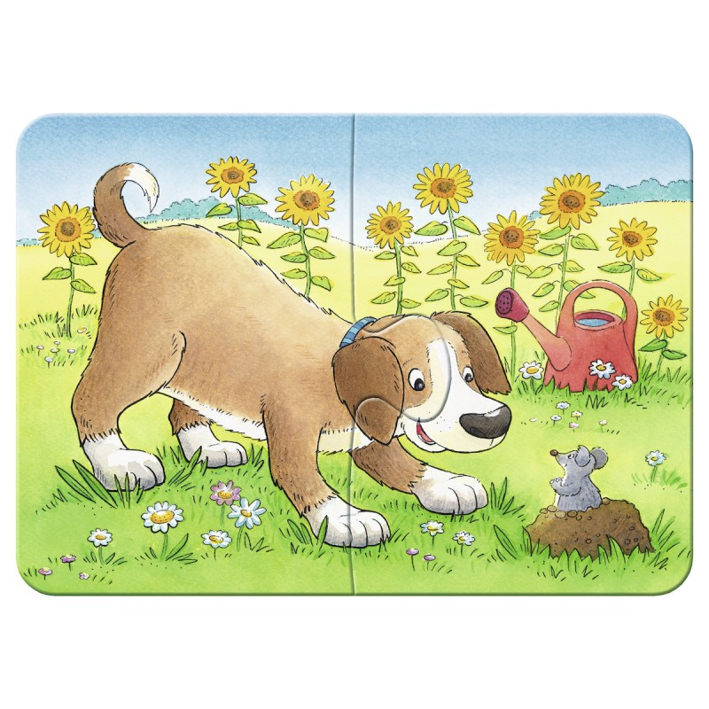 Schattige Huisdieren 2+4+6+8 stukjes Ravensburger: My First Puzzles