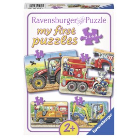 Op het werk 2+4+6+8 stukjes Ravensburger: My First Puzzles