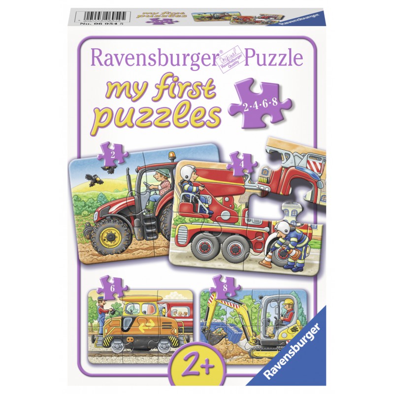 Op het werk 2+4+6+8 stukjes Ravensburger: My First Puzzles