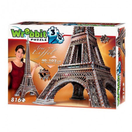 Wrebbit 3D Puzzel - Eiffeltoren, 816st.