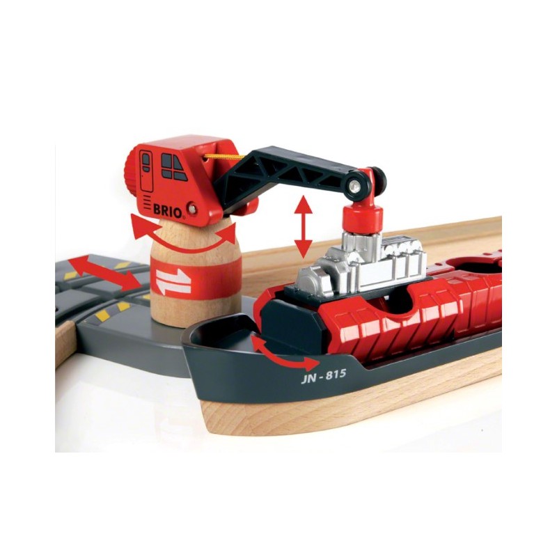 Brio treinset vracht bij de haven