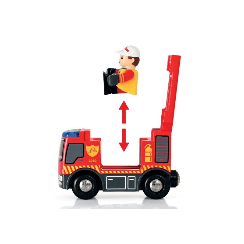 Brio treinset bij de brandweer