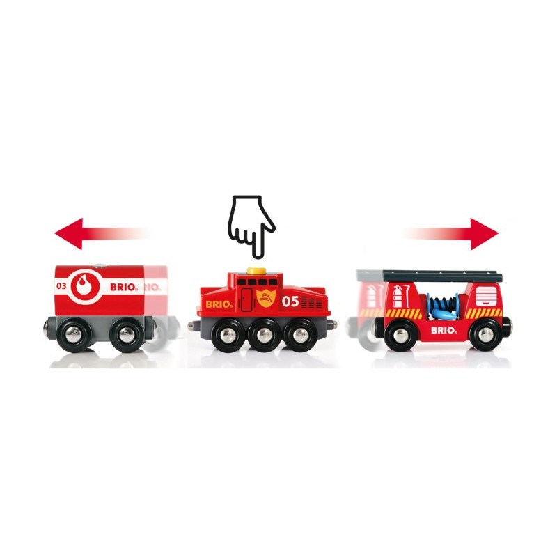 Brio trein van de brandweer