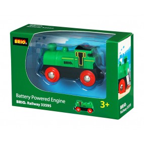 Brio groene locomotief op batterijen