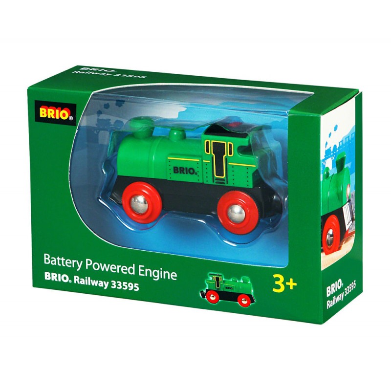 Brio groene locomotief op batterijen