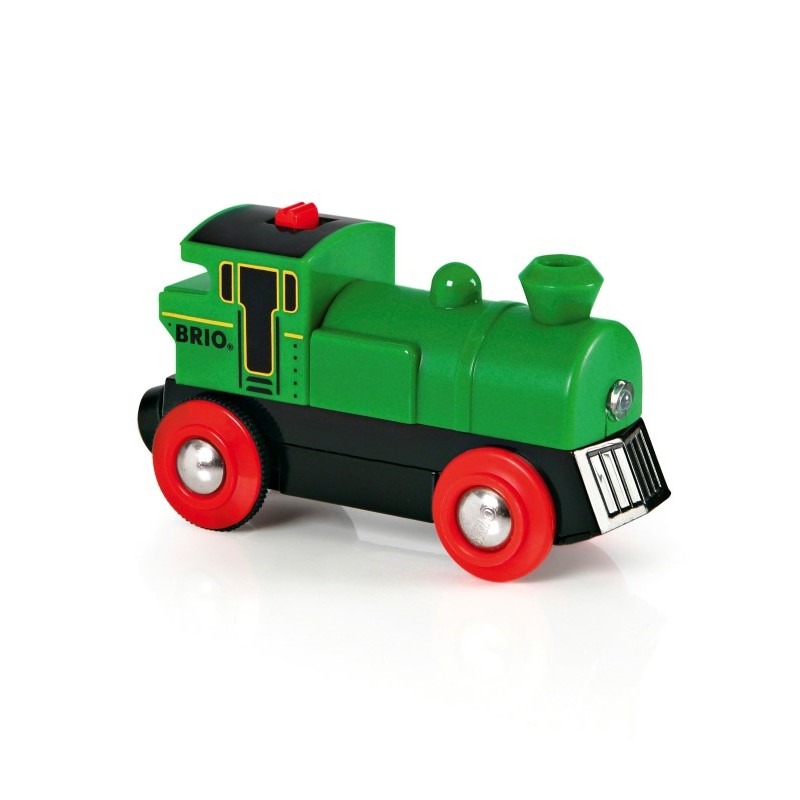 Brio groene locomotief op batterijen