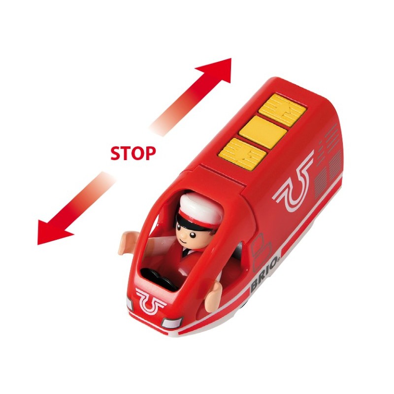 Brio oplaadbare rode passagierstrein met USB kabel