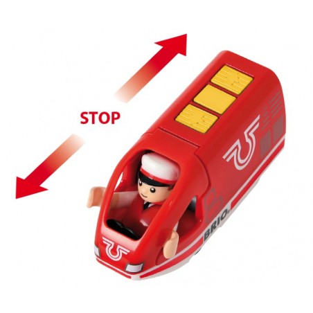 Brio oplaadbare rode passagierstrein met USB kabel