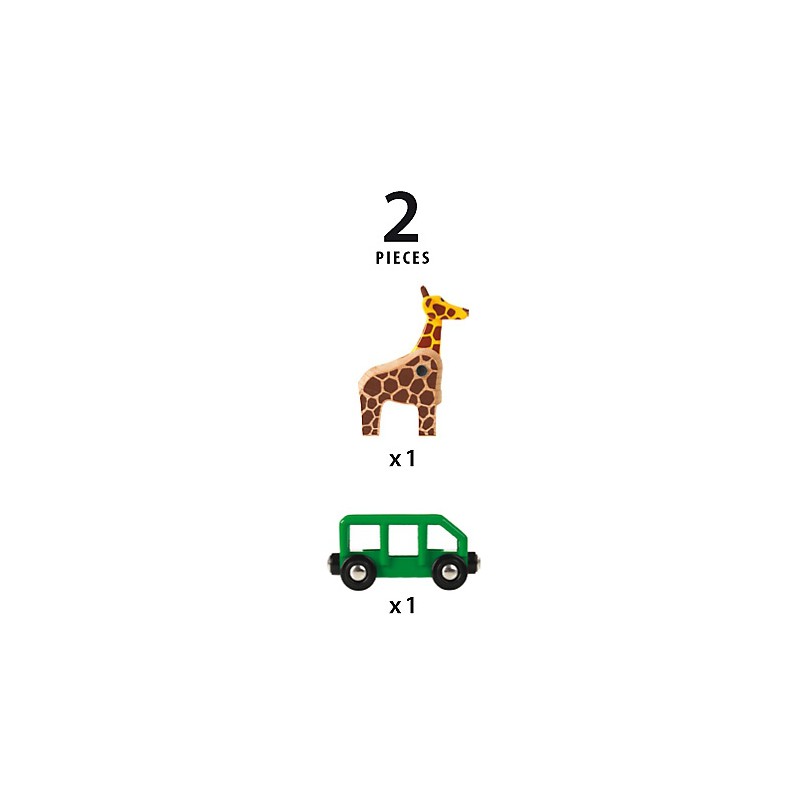 Brio wagon met giraffe