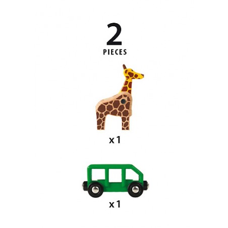 Brio wagon met giraffe
