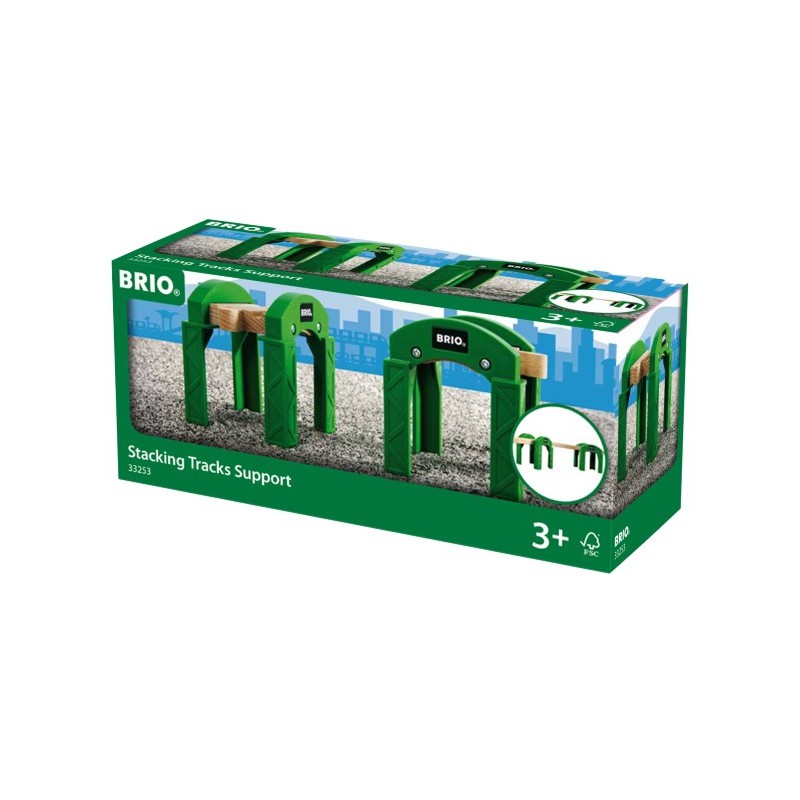 Brio groene spoorbrug pijlers