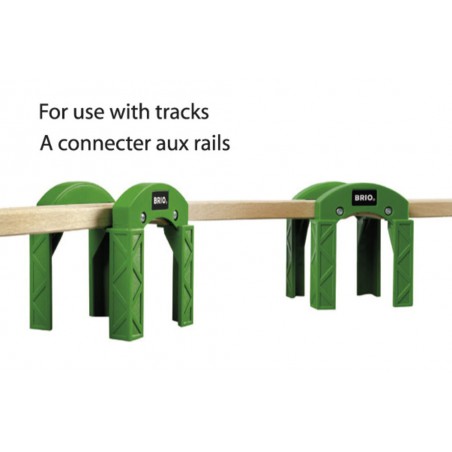 Brio groene spoorbrug pijlers