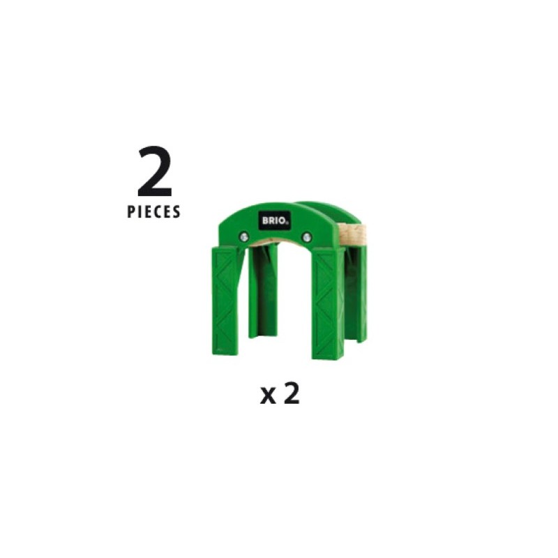 Brio groene spoorbrug pijlers