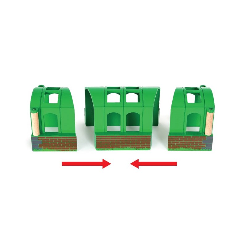 Brio groene flexibele tunnel