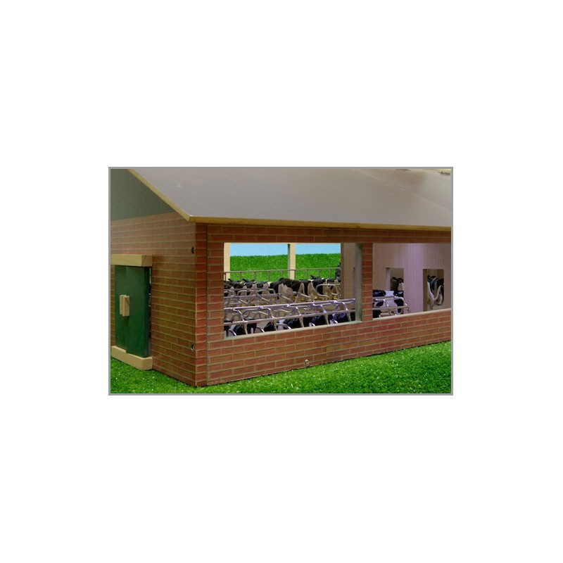 Ligboxenstal Hout Met Melkunit 1:32